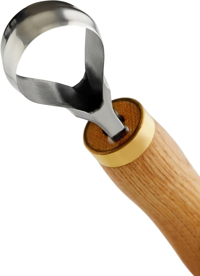 Wood Carving Scorp Knife. Round Carving Tool for Spoons, Bowls and Cups. Wood Carvers Rounded Hook Knife Spoon carving knife. (1'inch full scorp)