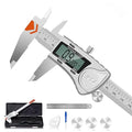 HARDELL Digital Caliper, IP54 Waterproof Caliper Measuring Tool with 3-Batteries & Extra Cover, All Stainless Steel Vernier Caliper Digital Micrometer, Inch/MM/Fraction for DIY/Household/3D-printing