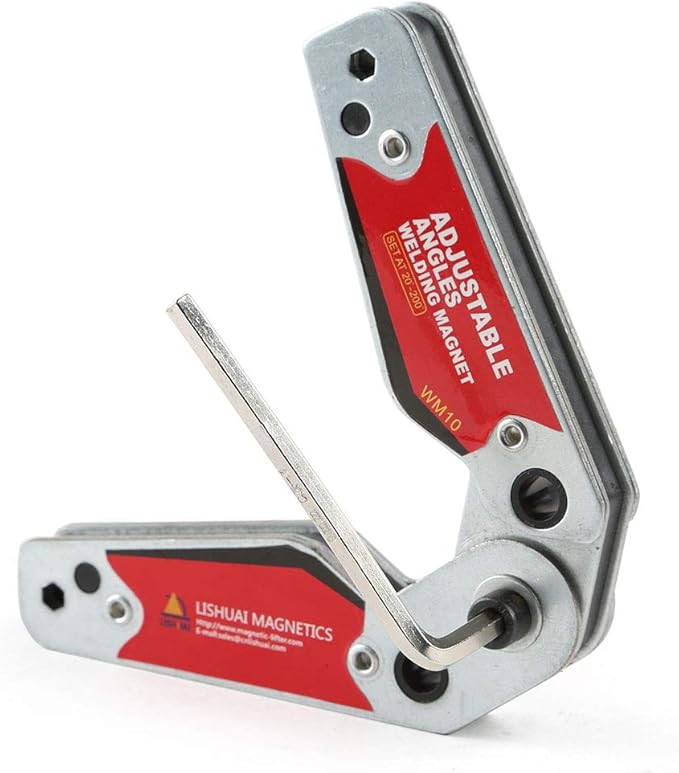 LISHUAI New Adjustable Angle(20°~200°) Welding Magnet,Magnetic Welding Holder,Welder Tool Accessories (Medium)