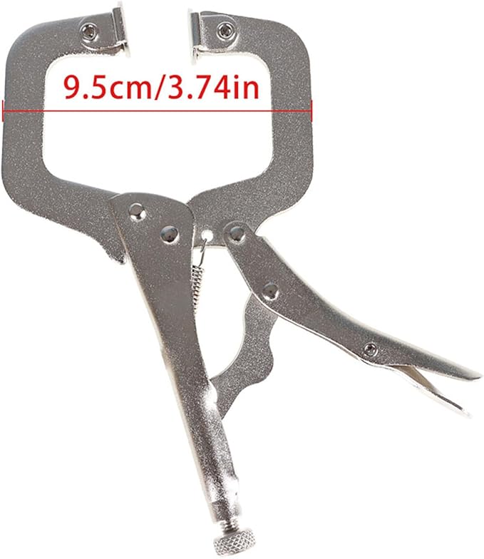 findmall 5Pcs 6 Inch Locking C Clamps with Swivel Pads Heavy Duty C-Type Locking Plier Table and Tool Vise Grip for Shop Home Farm and Automotive DIY Woodworking Welding Cabinetry Pocket Hole Joinery