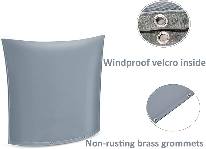 Outdoor Backflow Preventer Insulation Cover,Insulated Pouch for Winter Pipe Freeze Protection Sprinkler Valves in Snow or Sun Exposure, Waterproof Sprinkler Valve System Cover (30 " W x 26 " H,Gray)