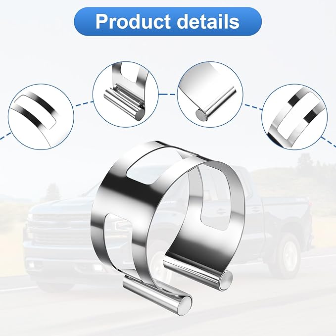 2 Inch Stainless Steel Exhaust Clamp, Universal for Welding and Exhaust Pipe Repair (2 inches)