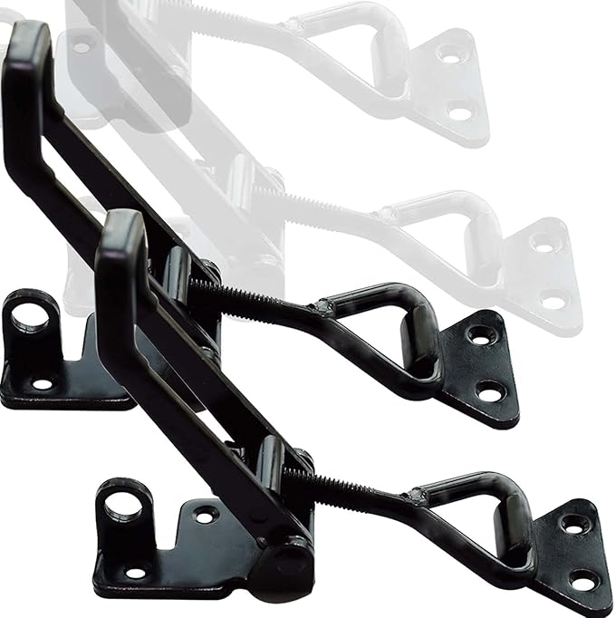 4Pack Heavy Duty Toggle Clamp Latch,4003 Style 1320lbs Capacity Pull Clamp Black Adjustable Quick Release Hasp Clamps for Smoker Cabinet Boxes Case Trunk Jig,Metal Toggle Latch Catch Set