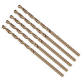 Drill Bit, #48 Cutting Diameter, 4341 HSS Gold Finish 118° Cutting Angle Number Jobber Bits - (Applications: for Drilling Soft Metal Plastic Wood), 5-Pieces