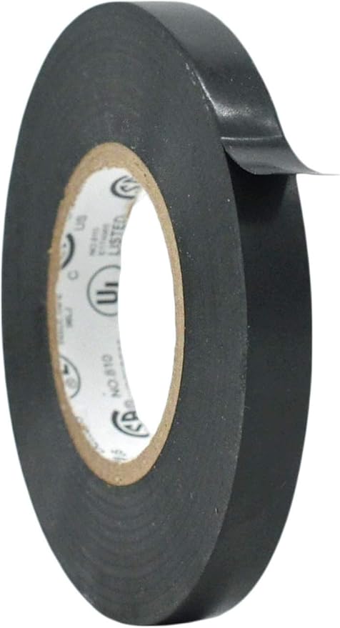 WOD ETC766 Professional Grade General Purpose Black Electrical Tape UL/CSA Listed core. Vinyl Rubber Adhesive Electrical Tape: 3/8 inch X 66 ft - Use at No More Than 600V & 176F (Pack of 1)