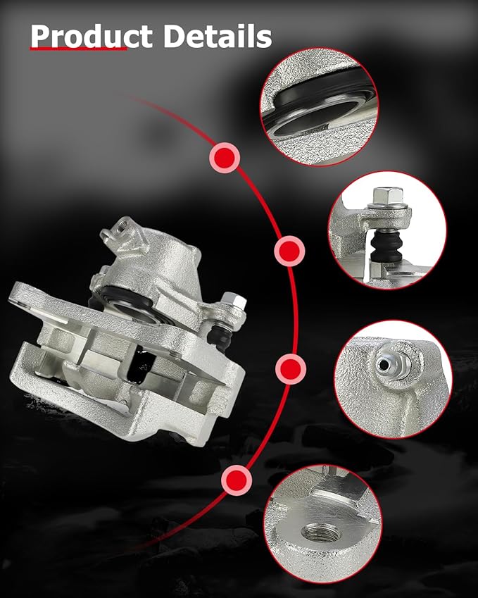 cciyu Rear Left & Right Brake Calipers Assembly w/Bracket 19B2727 19B2726 2003 2004 2005 2006 2007 2008 2009 For Toyota For 4Runner,2007 2008 2009 2010 2011 2012 2013 2014 For Toyota For FJ Cruiser