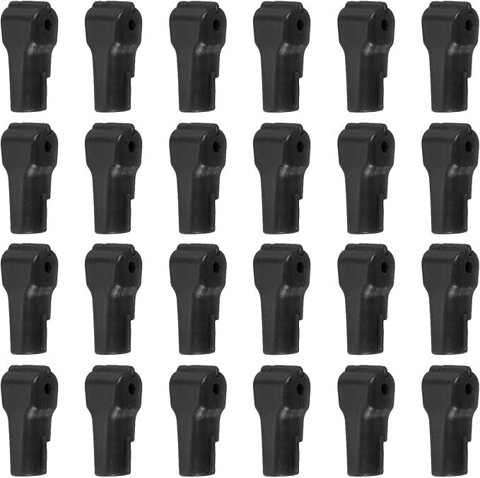 PATIKIL 4 mm Stop Peg Lock, 25 Pcs Pegboard Hooks Anti Sweep Theft Hook Locks Plastic Pegs for Mobile Accessories Shop Clothes Retail Security Display, Black