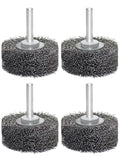 Wire Wheel Brush 2x7/8in for Drill 4Pack, Heavy Duty Carbon Steel Wire Brushes for Rust,Paint,Oxides,Corrosion Removal 1/4in Shank Drill Rotary Attachment