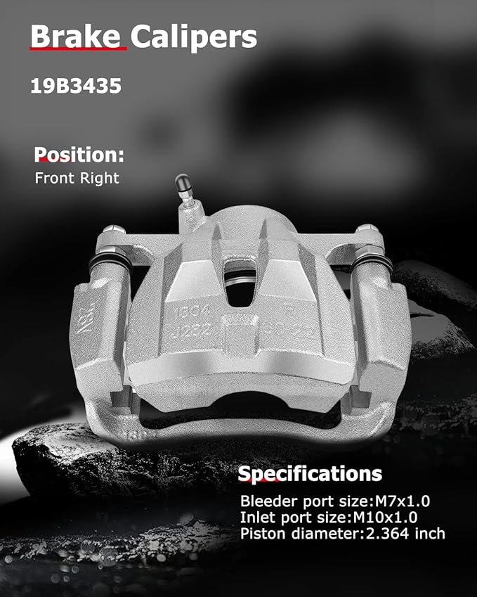 cciyu Front Right Brake Caliper Assembly w/Bracket 19B3435 2009-2010 For Pontiac For Vibe,2008-2014 For Scion For xD,2009-2019 For Toyota For Corolla,2009-2014 For Toyota For Matrix