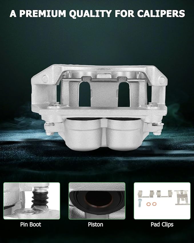 SCITOO Front Left Brake Caliper With Bracket 18B4751 Compatible For Ford For F-150 1999-2003, For Ford For F-150 Heritage 2004, For Lincoln Blackwood 2002