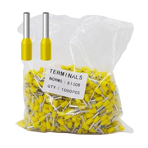 Fidioto AWG18 1000pcs Wire Ferrules Terminals, AWG18 Terminal Connector Wire Insulated Cord Pin Ends Terminals for Electric, Industrial, Chemical Industry, Power Control System, etc.