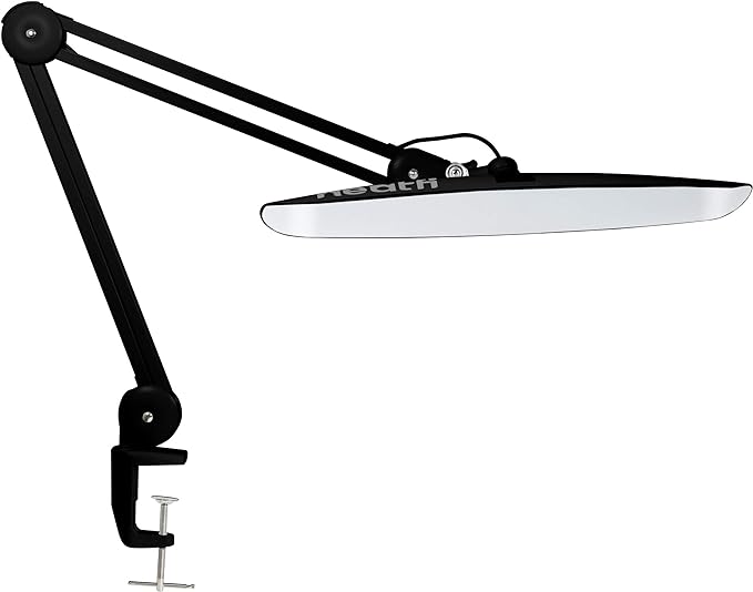 Neatfi XL 2,200 Lumens LED Task Lamp, 20W, 182 Pcs SMD LED, Dimmable, 4 Level Brightness, 3 Light Modes, Desk Light for Home, Office, Workbench (CCT, Black)