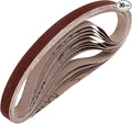 HARFINGTON 1/2 x 18 Inch Sanding Belts, 30 Pcs 400 Grits Aluminum Oxide Abrasive Belt Sander File Belt for Woodworking, Metal Polishing, Knife Sharpener