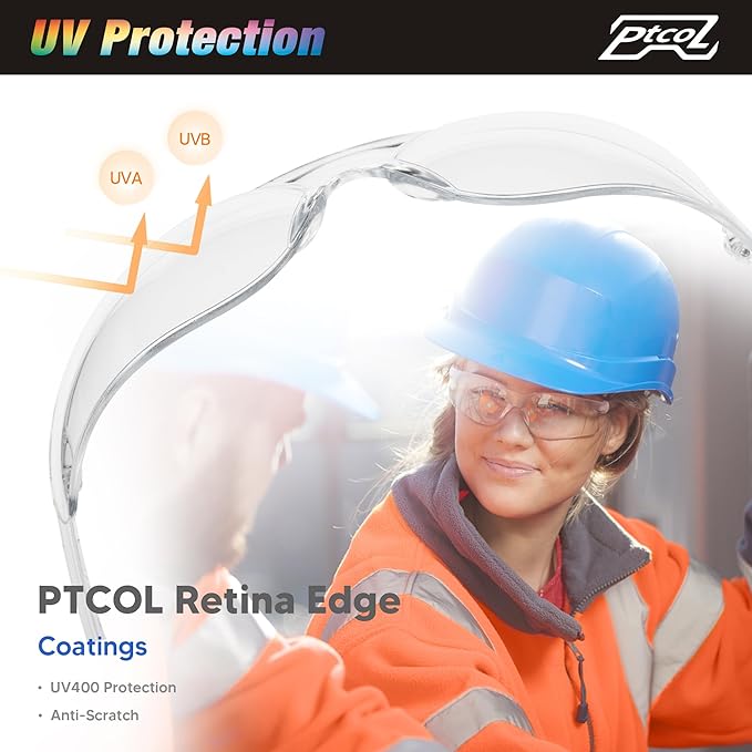 Safety Glasses Bulk Pack ANSI Z87.1 Scratch Resistant Polycarbonate Clear Glasses for Women Man Lab Goggles UV Eye Protection