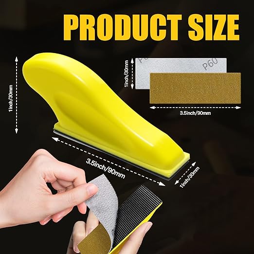 Micro Sander Kit 3.5 x 1 Inch Mini Sander Kit with 100Pcs Sandpaper Grit 40/60/80/100 /120/180/240/320/400/600