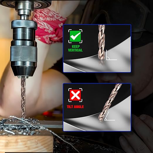 Cobalt Drill Bit Set, 29Pcs (1/16" - 1/2") M35 Fully Grounded 5% Cobalt Bits for Hardened Metals, Stainless Steel, Cast Iron and Wooden Plastics, with Metal Index Storage Box