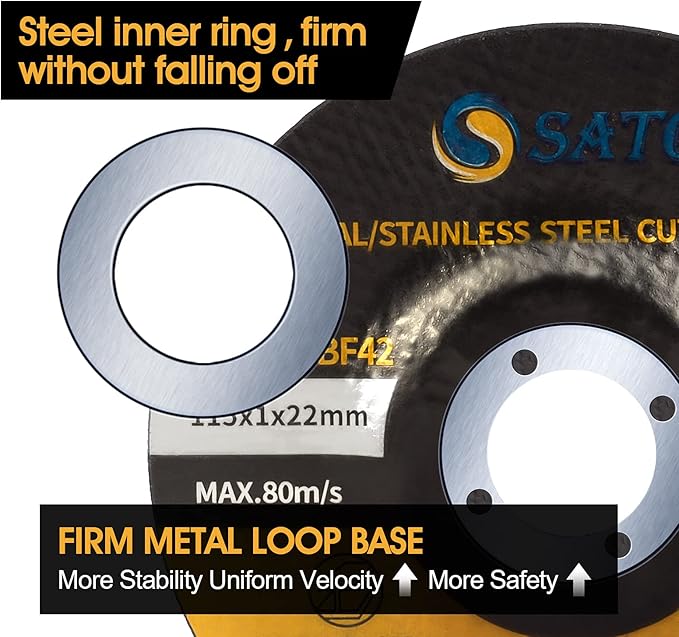 S SATC 25PCS 4 1/2 Cut Off Wheel Grinder Blades 4-1/2" x .045 x 7/8" Cutting Disc Cutting Wheel Die Grinder Cut Off Blades Fits Angle Grinder Air Tool