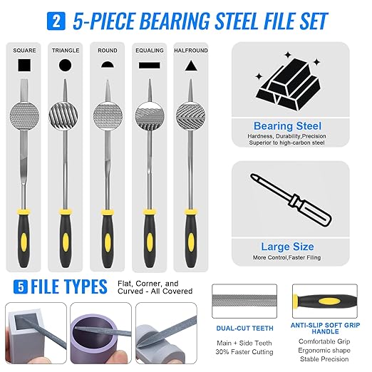 68Pcs 3D Printer Tools Kit with Storage Case, FDM/SLA Printer Accessories - Deburring Tool, 3D Print Removing Scrapers, Metal Files, Brushes, Hand Drill, Tweezers, for Bambu Lab, Ender 3, Kobra, etc.