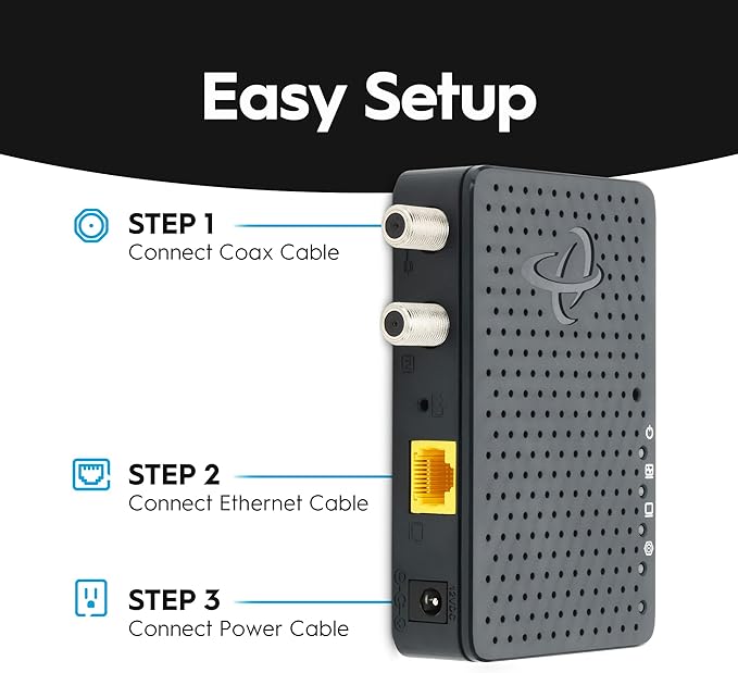 Hitron Bonded MoCA 2.5 Network Adapter (2-Pack) | Up to 1 Gbps Network Speeds | Ideal Backbone for Home Mesh WiFi, Streaming, and Gaming |2 HTEM4 Adapters in Kit