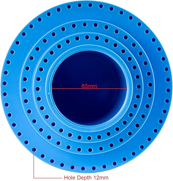 DZQ Rotating Bur Holder 116 Holes,Rotary Tool Holder 1/8"Diameter,Mandrel Drill Holder 360 Degree Rotating,for Drill Home and Garage Tool Accessories(Blue)