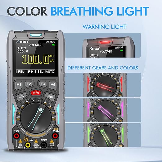 Abestop AT312G Oscilloscope Multimeter 3 in 1 Handheld Oscilloscope with 12MHz Bandwidth 50MSa/s Sampling Rate Built-in Generator Voltage Tester Multimeter Function