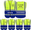 BeautyWill Custom Safety Vest Logo Class 2 High Visibility Reflevtive Vest Outdoor Protective Workwear