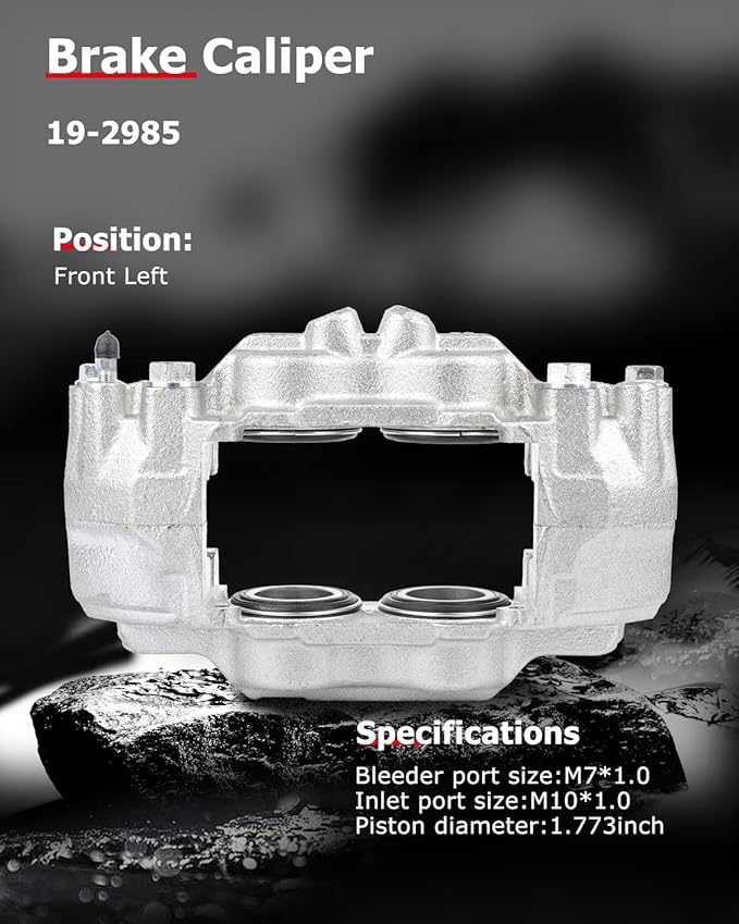 cciyu 19-2985 Front Left Brake Caliper Assembly For Toyota For 4Runner 2003-2009,For Toyota For FJ Cruiser 2007-2014,For Toyota For Tacoma 2005-2023,For Toyota For Tundra 2000-2006