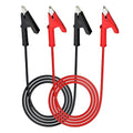 Short Alligator Clip Test Leads,Clip to Clip Insulator Test Leads,Short Alligator Clip to Short Alligator Clip Leads for Multimeters, Battery Testing,12AWG 5.9Ft 2PCS.