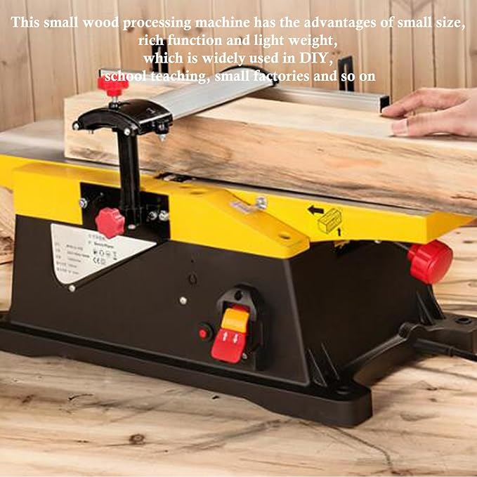 Woodworking Planer 22.8"x6.1" 12000rpm Benchtop Electric Planer Flat Planer Electric Wood Jointer AC220V