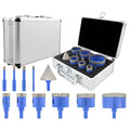 Diamond Tile Hole Saw Kit - 11Pcs 1/4'' X 2, 5/16'', 4/5'', 1'', 1-3/8'', 1-3/4'', 2'', 2-1/2'' Drill Bits, 1/4'' Carbide Drill Bit, 2'' Beveling Chamfer Bit for Porcelain Tile Ceramic Granite Marble