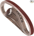 10 Pcs Sanding Belts 3/8 x 13 Inch 180 Grit Aluminum Oxide Abrasive Sandpaper for Belt Sander Metal Grinding Wood Working Weld Rust Removal