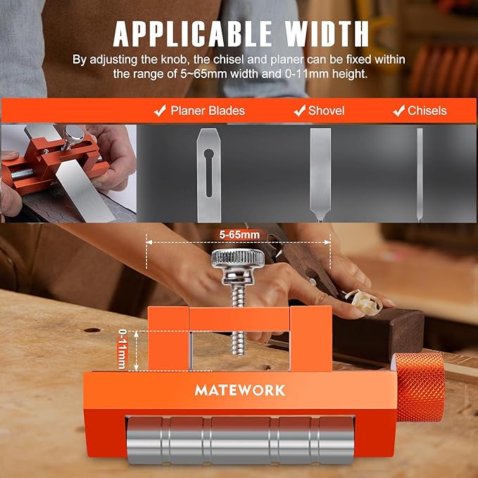 Chisel Sharpening Kit with Sharpening Stone, Woodworking Tools, Chisel Sharpener Set for Chisel Sharpening and Plane Restoration