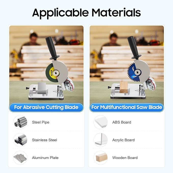 96W Portable Tabletop Saw, 9000 RPM Mini Miter Saw, Versatile Manual Chop Saws, Mini Miniature Table Saws, 0-45° Adjustable Angle Cutter with Protective Cover & 2 Blades