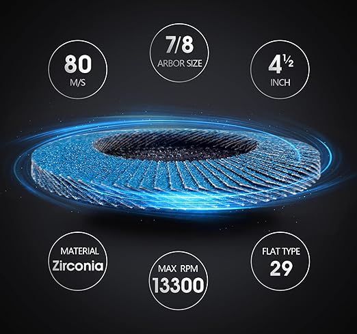 S SATC 20PCS Flap Discs 4 1/2 for Angle Grinder 40/60/80/120 Grit Flap Disc High-Density Bevel Type Angle Grinder Sanding Disc Abrasive Flap Disk #29