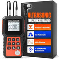 Ultrasonic Thickness Gauge Industrial for All Materials, Steel, Plastic, Glass, PVC, Pipes, Metal Thickness Gauge Meter - Range 0.039 to 11.8 Inch, LCD Display (All Materials)