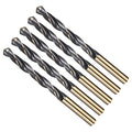 Drill Bit, 9mm Cutting Diameter, 4341 HSS Gold and Black 118° Cutting Angle Number Jobber Bits - (Applications: for Drilling Soft Metal Plastic Wood), 5-Pieces