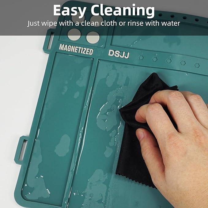 Gun Cleaning Mat, Premium Magnetic Pad With Organizer Parts Tray, Anti-Slip Rubberized Pistol Mat, Protective Workbench Mat for Gun Cleaning (16.5"x 10.43")