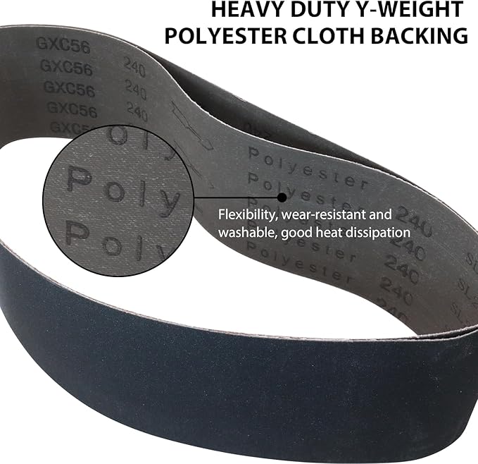 Taokyid 12 Pack 4x36 Inch Sanding Belts- Silicon Carbide Knife Sharpening Sander Belts, 2 Pcs Each of 120, 240, 400, 600, 800, 1000 Grits Sanding Belts For 4x36 Belt Sander, Sanding Belts 4x36
