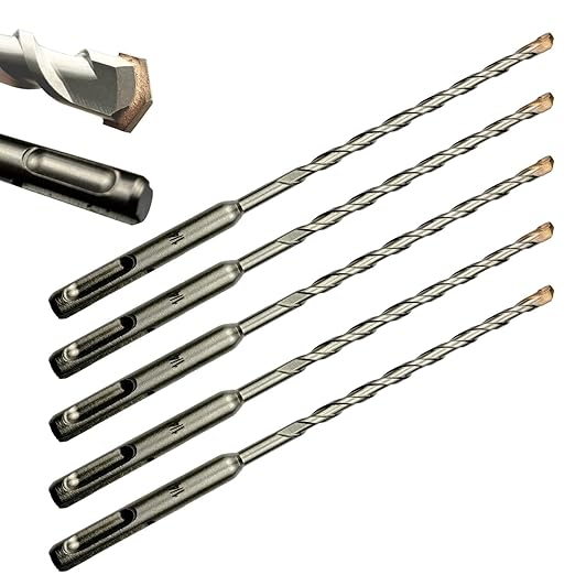 Direko SDS Plus Rotary Hammer Drill Bits 5-Piece Carbide-Tipped for Masonry，Concrete,Brick Granite etc (HD-A1/4 x8)