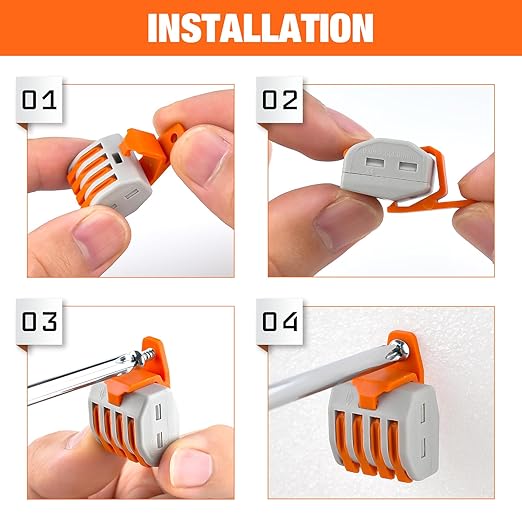 Nilight 115PCS Lever Wire Connectors Nuts Kit 28-12AWG Inline Electrical Terminal 2 3 4 5 Port Assortment Quick Disconnect Push in Wire Connectors for Solid Stranded Wiring Projects,2 Year Warranty