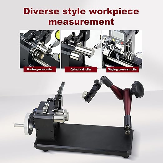 Concentricity Tester, Coaxiality Measuring Instrument, Measuring Dia 3-35mm, Length 102mm, Precision Resolution 0.002mm, with a Measuring Stand, for Measuring Stepped Shafts, Bushings et al