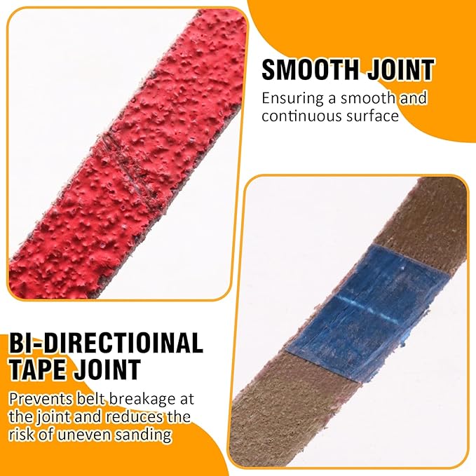 1/2 x 18 Inch Sanding Belts Ceramic, 60 Grit 1/2x18 Inch Sander Belts for Air Belt Sander, Metal Finishing, Rust Removal, Woodworking, 20 Pack