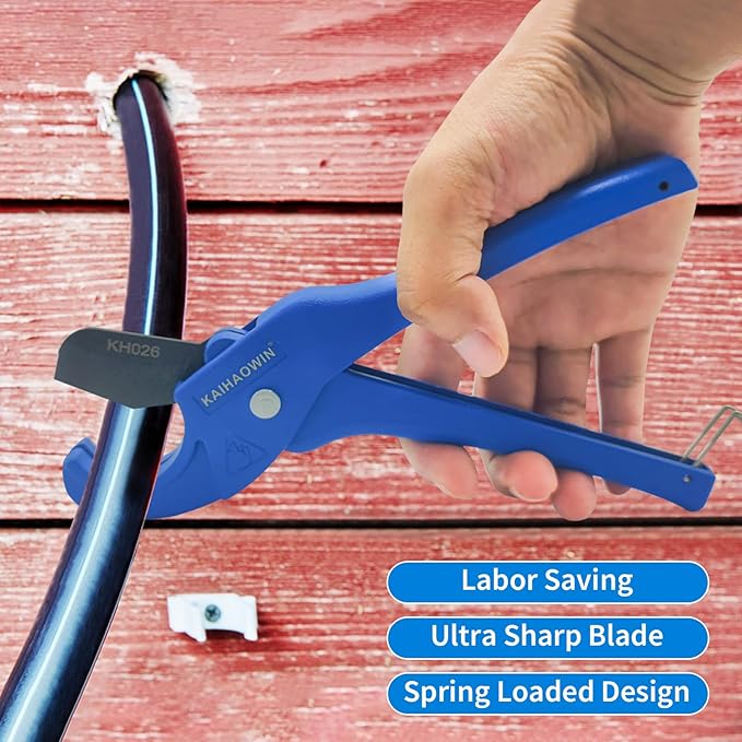 KAIHAOWIN PVC Pipe Cutter-1-1/4" PEX PPR Plastic Rubber Hoses Tubing Cutting Tool Professional CPVC Cutters