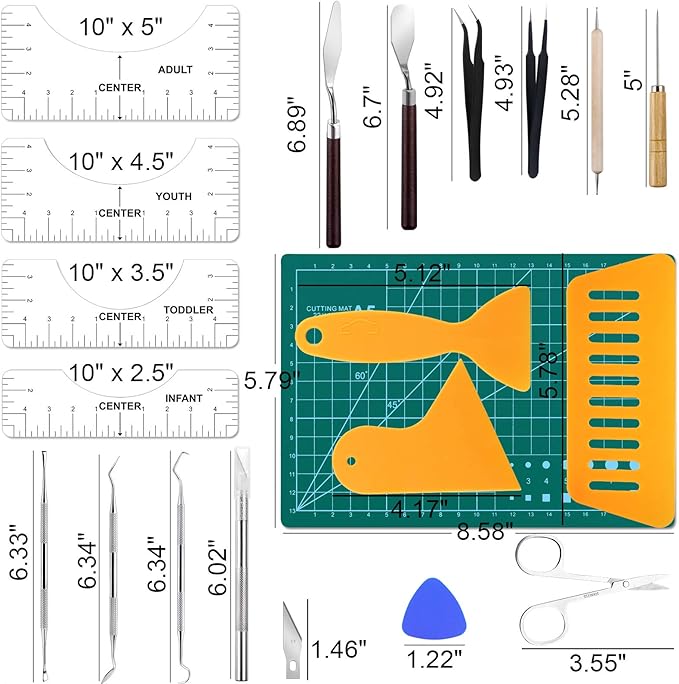 30 PCS Precision Craft Weeding Tools for Weeding Vinyl, DIY Art Work Cutting, Hobby, Scrapbook,Sewing.