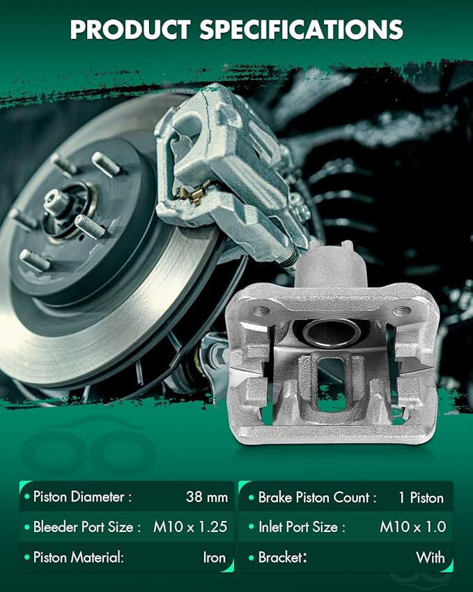 SCITOO Rear Left+Right Brake Calipers With Bracket 19B2911 19B2910 Compatible For Honda CR-V 2005-2006