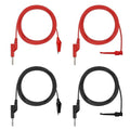 Sumnacon Multimeter Test Lead Set - Stackable Banana Plug to Test Hook, Banana Plug to Alligator Clips Test Cable Kit, Flexible Silicone Electrical Test Wire Leads with Protective 6.6 Ft/2M