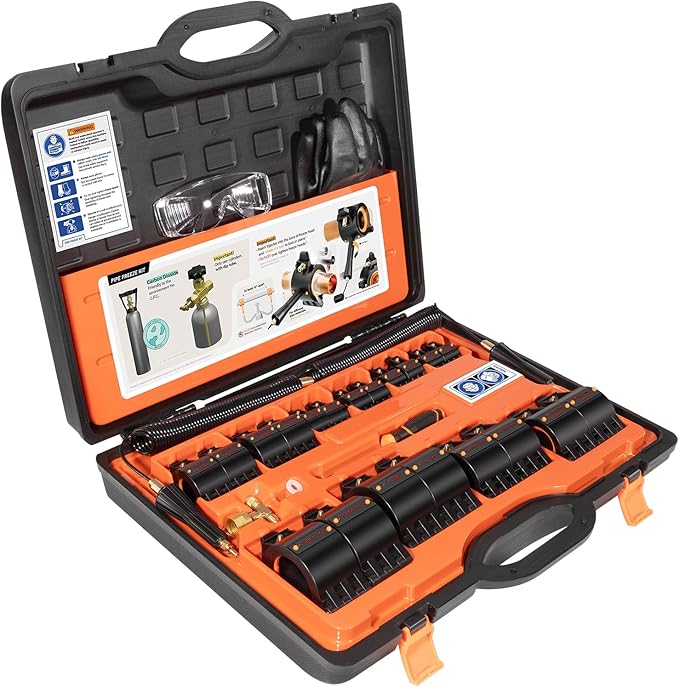 CST2 General Pipe Freeze Kit, Tube Wire Plumbing Freezing, Freezes Pipes From 1/8 Inch to 2 Inch, Water Line Repair Tool Kit, Replacement For Cold Shot Pipe Freeze Kit