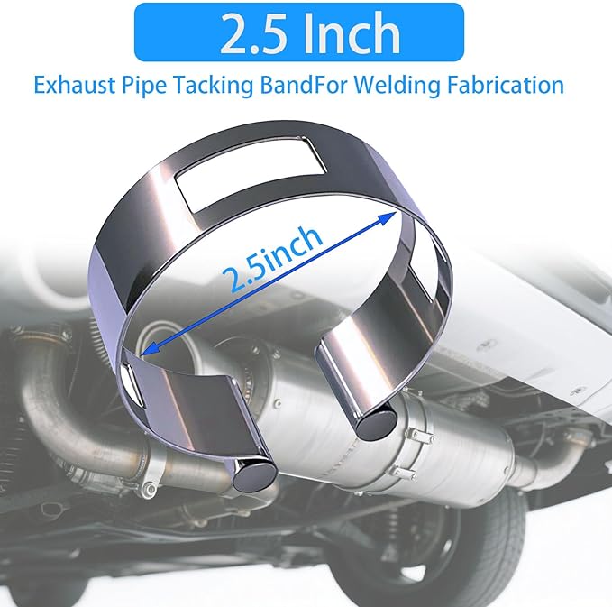 2.5 inchesStainless Steel Exhaust Tack Welding Clamp-On Kit | Heavy-Duty Corrosion-Resistant Tool for Automotive Exhaust Fabrication & Professional Welding Projects (2.5 inches 1PCS)