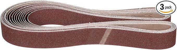 2 x 72 Inch Sanding Belt, 3 Pcs 80 Grit Knife Sharpener Belts Work Sharpening for Belt Sander Knife Carving Tool Metal Working