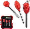 EZARC Tungsten Carbide Rotary Burr Kit, 1/8’’ Shaft Wood Carving Bits, Very Coarse Engraving & Material Removal Tool with Storage Case, 3-Piece